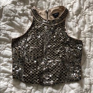 Sequin Cropped tank